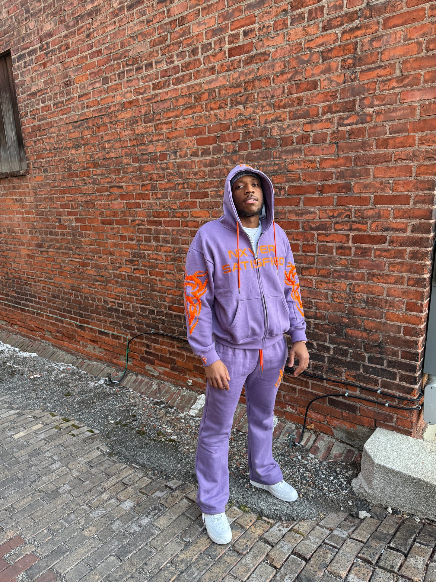 Purple X sweatsuit